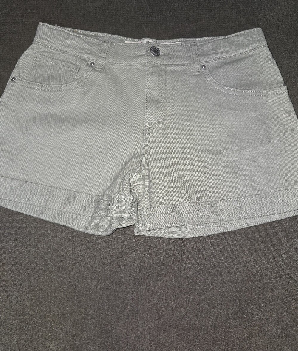 Signature by Levi Strauss Light Sage Rolled Hem Jean Shorts